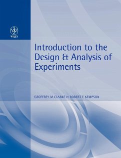 Introduction to the Design and Analysis of Experiments - Clarke, Geoffrey M; Kempson, Robert E