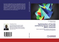 Optimization of boride containing boron suboxide (B6O) materials - Johnson, Oluwagbenga;Sigalas, Iakovos