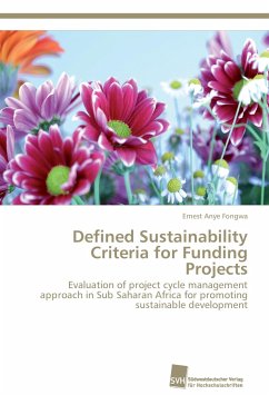 Defined Sustainability Criteria for Funding Projects - Fongwa, Ernest Anye
