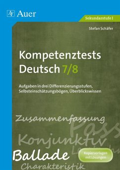 Kompetenztests Deutsch, Klasse 7/8 - Schäfer, Stefan