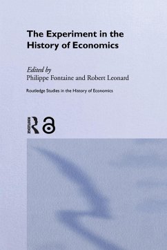 Cover The Experiment in the History of Economics