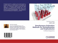 Simultaneous Estimation Methods for Pyrimethamine and Sulphadoxine - Jitendrabhai, Patel Disha;Joshi, Dhairya Y.;Thanki, Anand S.