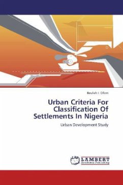 Urban Criteria For Classification Of Settlements In Nigeria