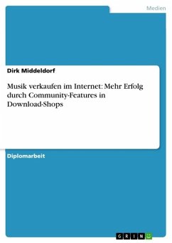 Musik verkaufen im Internet: Mehr Erfolg durch Community-Features in Download-Shops - Middeldorf, Dirk