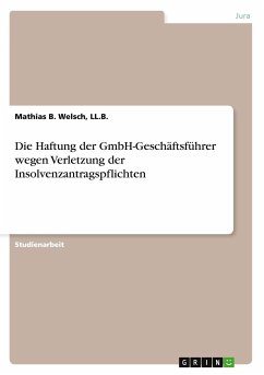 Die Haftung der GmbH-Geschäftsführer wegen Verletzung der Insolvenzantragspflichten - Welsch, Mathias B.
