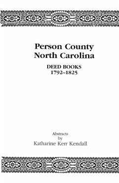 Person County, North Carolina, Deed Books, 1792-1825