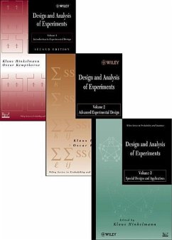 Design and Analysis of Experiments, 3 Volume Set - Hinkelmann, Klaus; Kempthorne, Oscar
