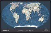 Satellitenbildkarte / Politische Weltkarte (TING kompatibel), Großformat m. Leiste
