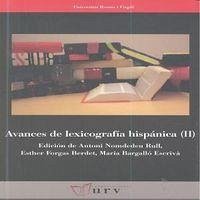 Cover Avances de lexicografía hispánica, Vol. II