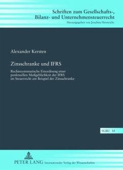 Zinsschranke und IFRS - Kersten, Alexander