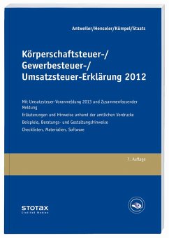 Cover Körperschaftsteuer- / Gewerbesteuer- / Umsatzsteuer-Erklärung 2012