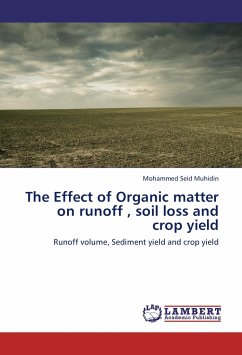 The Effect of Organic matter on runoff , soil loss and crop yield