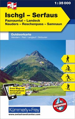 Kümmerly+Frey Outdoorkarte Österreich - Ischgl - Serfaus