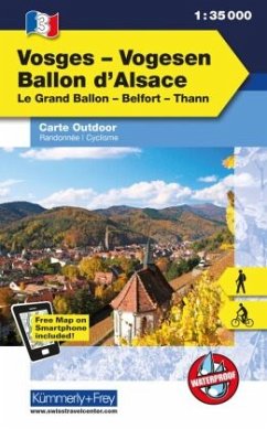 Kümmerly+Frey Outdoorkarte Vogesen / Vosges, Ballon d'Alsace 1:35.000