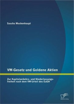 VW-Gesetz und Goldene Aktien: Zur Kapitalverkehrs- und Niederlassungsfreiheit nach dem VW-Urteil des EuGH - Mockenhaupt, Sascha
