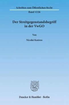 Der Streitgegenstandsbegriff in der VwGO - Kaniess, Nicolai