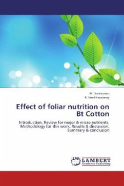 Effect of foliar nutrition on Bt Cotton - Saravanan, M.;Venkitaswamy, R.
