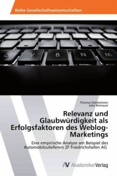 Relevanz und Glaubwürdigkeit als Erfolgsfaktoren des Weblog-Marketings