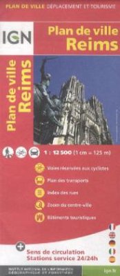 IGN Karte, Plan de ville, Déplacement et tourisme Plan de ville Reims