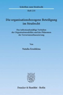 Cover Die organisationsbezogene Beteiligung im Strafrecht.