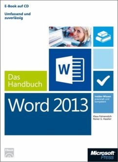 Microsoft Word 2013 - Das Handbuch - Fahnenstich, Klaus;Haselier, Rainer G.