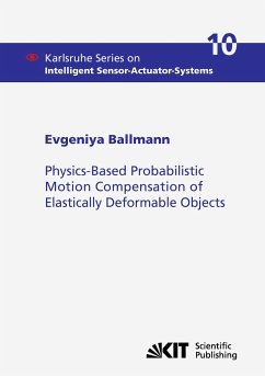 Physics-Based Probabilistic Motion Compensation of Elastically Deformable Objects