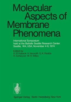 Molecular Aspects of Membrane Phenomena International Symposium held at the Battelle Seattle Research Center, Seattle, WA, USA, November 4–6, 1974 - Kaback, H.R., H. Neurath und G.K. Radda