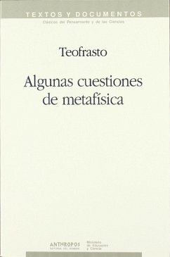 Algunas cuestiones de metafísica - Teofrasto