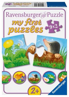 Ravensburger 07313 - Tiere im Garten, Puzzle, 9 x 2 Teile