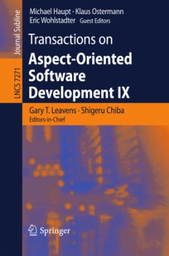 Transactions on Aspect-Oriented Software Development IX