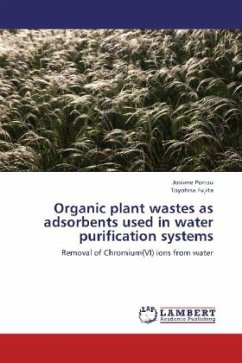 Organic plant wastes as adsorbents used in water purification systems