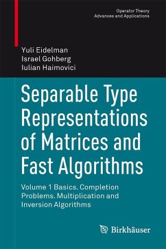 Cover Separable Type Representations of Matrices and Fast Algorithms