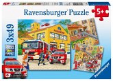 Ravensburger 09401 - Feuerwehreinsatz, Puzzle, 3x49 Teile