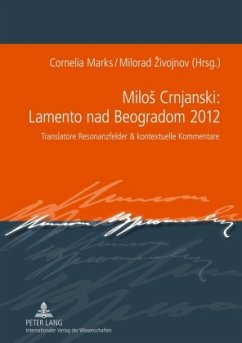 Cover Milos Crnjanski: Lamento nad Beogradom 2012