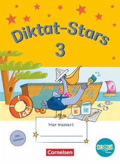 Diktat-Stars - BOOKii-Ausgabe - 3. Schuljahr. Übungsheft mit Lösungen - Schmidt-Büttner, Johanna;Winkelmeyr, Kornelia;Auer, Maria