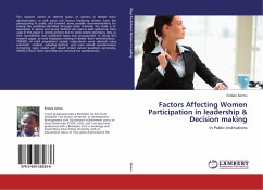 Factors Affecting Women Participation in leadership & Decision making