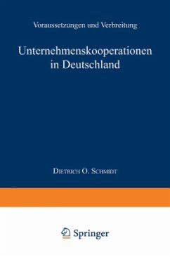 Unternehmenskooperationen in Deutschland - Schmidt, Dietrich O.