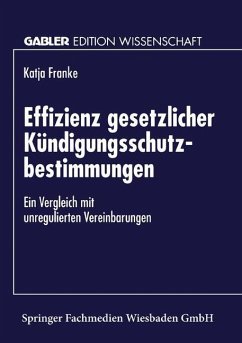 Effizienz gesetzlicher Kündigungsschutzbestimmungen - Franke, Katja