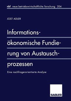 Informationsökonomische Fundierung von Austauschprozessen - Adler, Jost