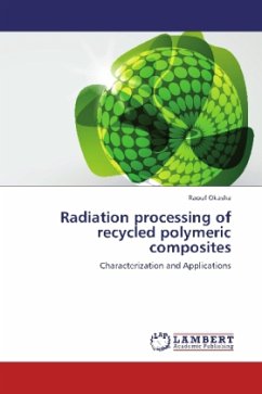 Radiation processing of recycled polymeric composites