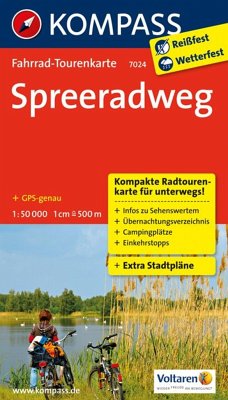 KOMPASS Fahrrad-Tourenkarte Spreeradweg 1:50.000