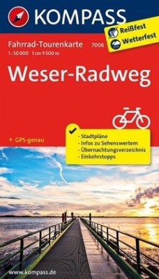 Fahrrad-Tourenkarte Weserradweg