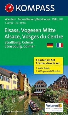 Kompass Karte Elsass, Vogesen Mitte, 2 Bl.. Alsace, Vosges du Centre