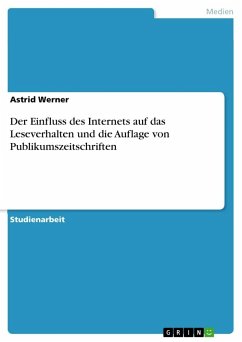 Der Einfluss des Internets auf das Leseverhalten und die Auflage von Publikumszeitschriften - Werner, Astrid