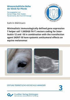 Minimalistic immunologically defined gene expression T helper cell 1 (MIDGE-Th1®) vectors coding for Interleukin 12 and -18 in combination with the transfection agent SAINT-18 have systemic antitumoral effects on equine melanomas - Mählmann, Kathrin