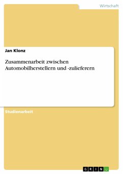 Zusammenarbeit zwischen Automobilherstellern und -zulieferern - Klonz, Jan