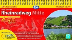 ADFC-Radreiseführer Rheinradweg Mitte 1:75.000 praktische Spiralbindung, reiß- und wetterfest, GPS-Tracks Download - Steinbicker, Otmar
