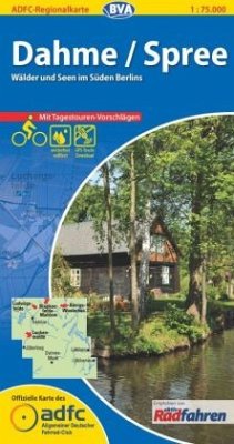 ADFC-Regionalkarte Dahme/Spree, 1:75.000, mit Tagestourenvorschlägen, reiß- und wetterfest, E--Bike-geeignet, GPS-Tracks Download