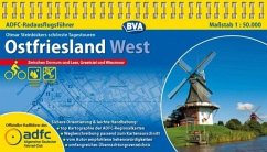 ADFC-Radausflugsführer Ostfriesland West 1:50.000 praktische Spiralbindung, reiß- und wetterfest, GPS-Tracks Download - Steinbicker, Otmar
