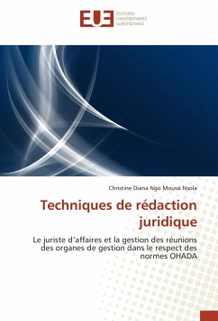 Techniques de rédaction juridique - Ngo Moussi Nsola, Christine Diana